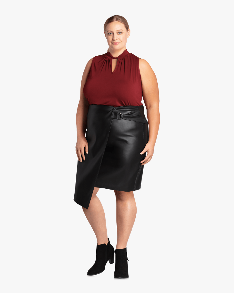 Lily Faux Leather Skirt Black